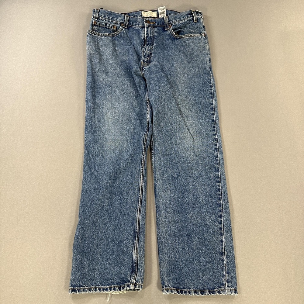 Levi Strauss Signature Jeans Mens 38x32 Medium Blue Regular Fit Straight Leg